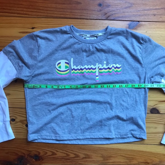 Champion Gray Long Sleeve T-Shirt, EUC, XL - Picture 8 of 14